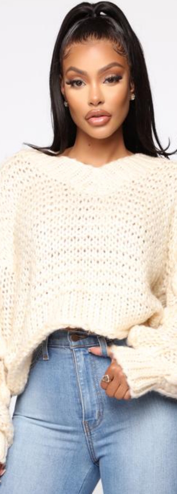 Fashion Nova 'Subtle Feelings Sweater - Off White